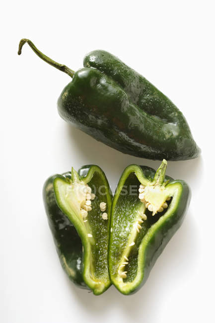 Green peppers Poblano from Mexico — Stock Photo