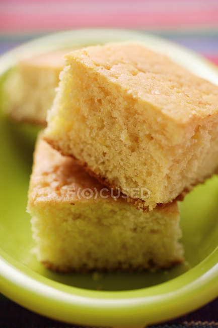 Stacked pieces Corn bread — Stock Photo