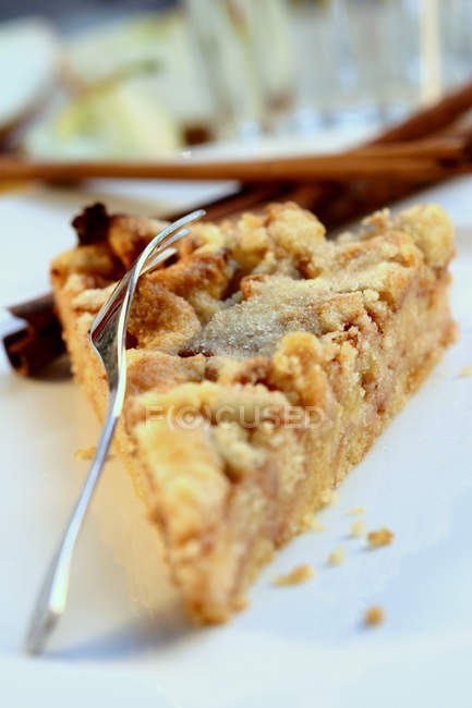 Pièce de tarte aux pommes — Photo de stock
