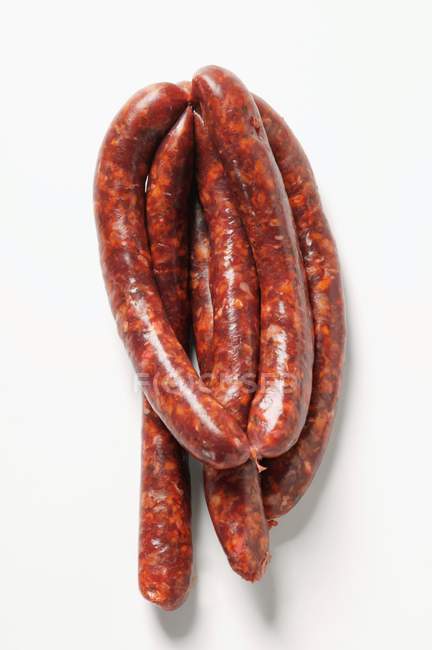 Fresh merguez sausages — Stock Photo