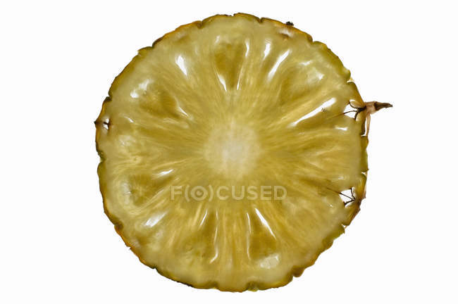 Yellow Slice of pineapple — Stock Photo