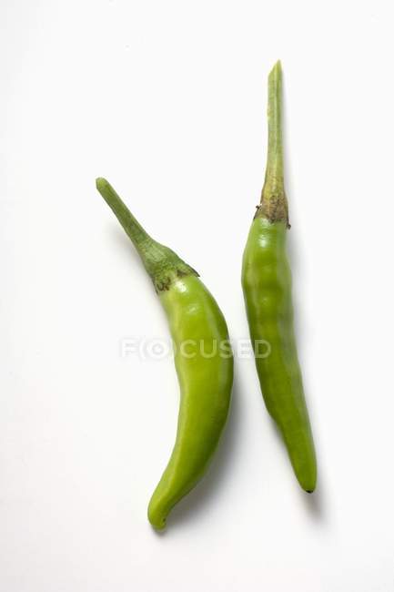 Green chili peppers — Stock Photo
