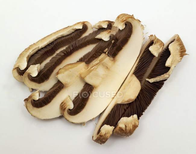 Portobello mushroom, sliced — Stock Photo