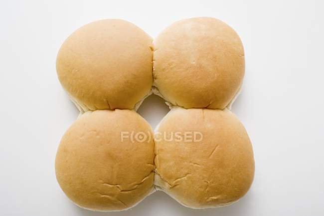 Quattro panini con hamburger — Foto stock