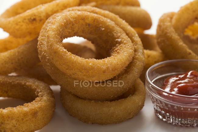 Anéis de cebola frita — Fotografia de Stock
