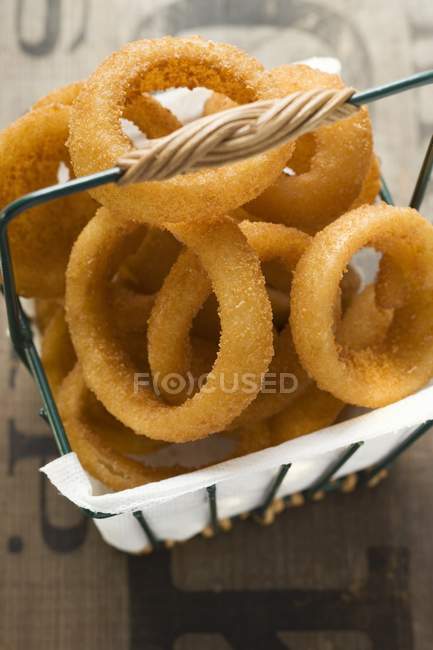 Rondelles d'oignon frites — Photo de stock