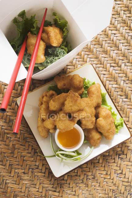 Pépites de poulet asiatique — Photo de stock
