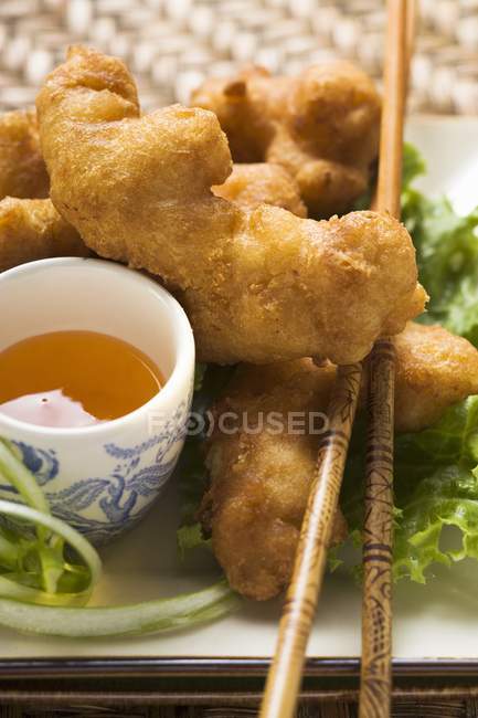 Asiatische Chicken Nuggets — Stockfoto