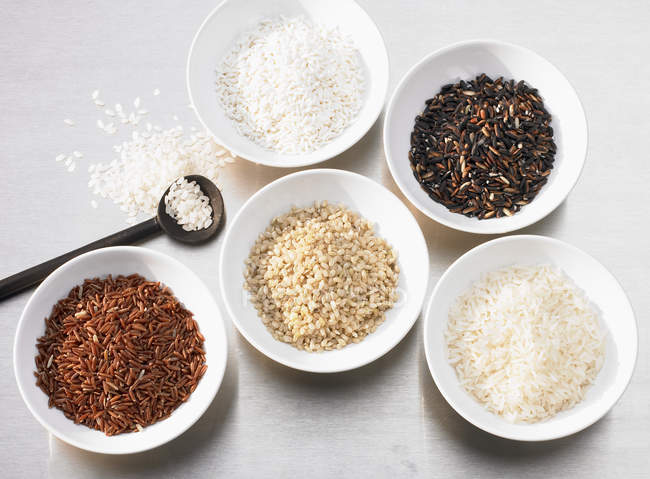 Кілька видів рису — стокове фото