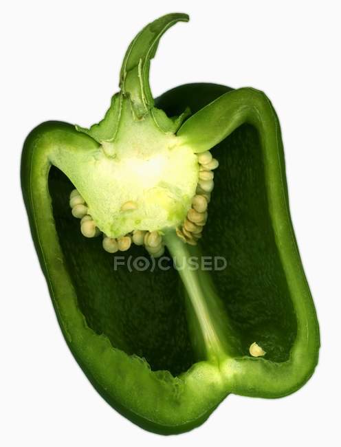 Half of green pepper — Stock Photo