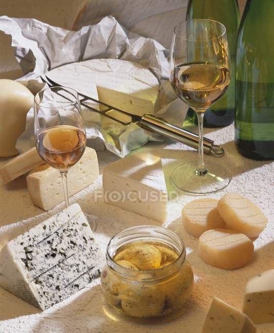 Varios tipos de queso - foto de stock