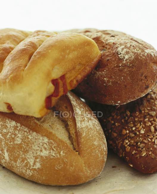 Rye with wholemeal and tomato bread — Stock Photo