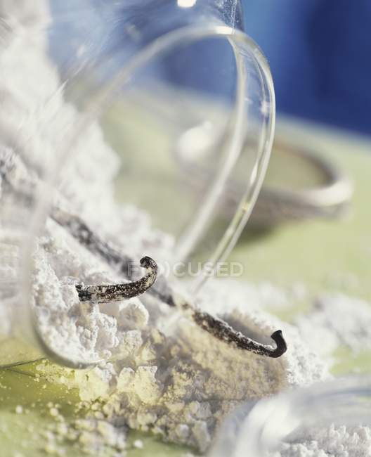 Icing sugar with vanilla — Stock Photo