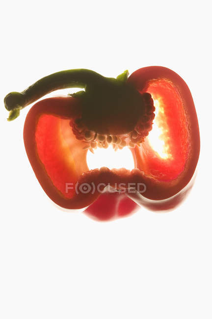 Paprika halbieren — Stockfoto