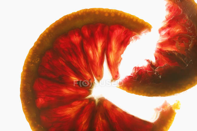 Рожевий грейпфрут скибочки — стокове фото
