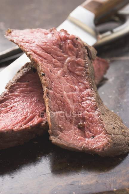Two slices of beef steak — Stock Photo
