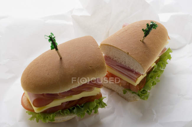 Metà panino sub — Foto stock