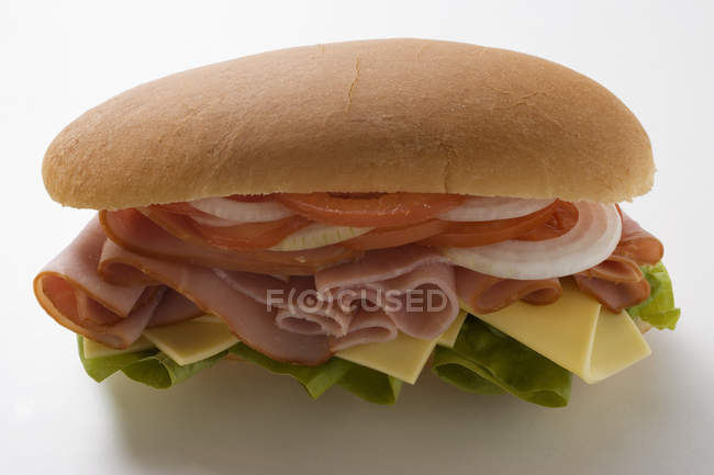 Sub Sandwich con jamón - foto de stock