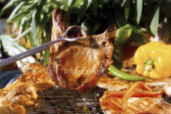 Grilled pork chop — Stock Photo