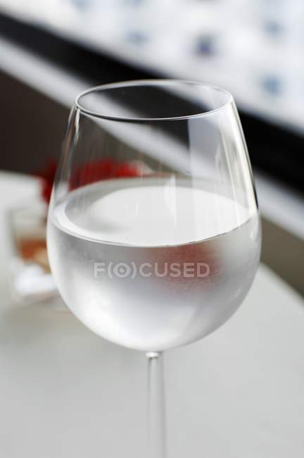 Closeup view of cold water glass — Stock Photo