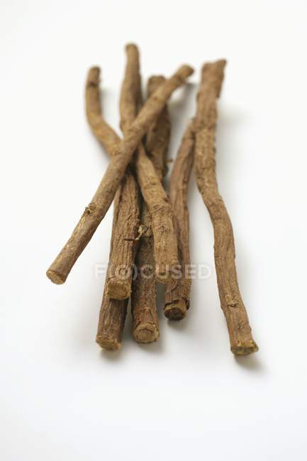 Várias raízes de alcaçuz — Fotografia de Stock