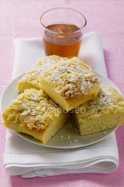 Pieces of bee sting cake — Stock Photo
