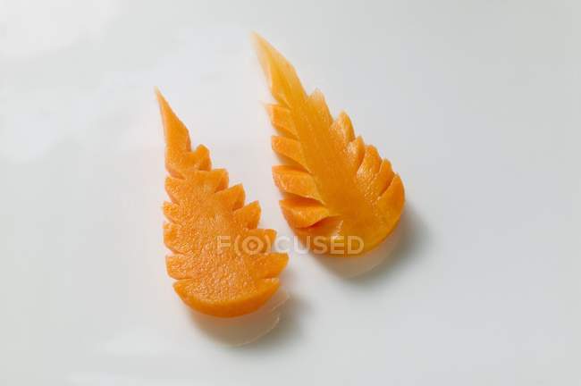 Carved fresh carrots — Stock Photo