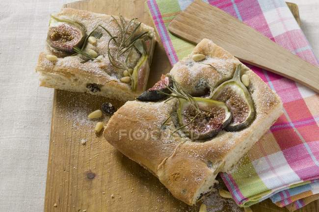 Хлеб Фокачча с инжиром — стоковое фото