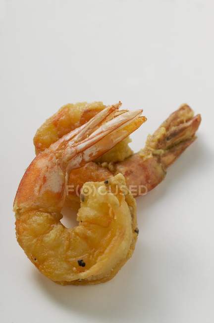 Camarões frescos fritos — Fotografia de Stock