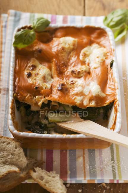Fresh vegetable lasagne — Stock Photo