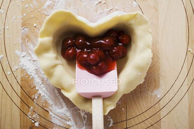 Fare torta di ciliegie — Foto stock
