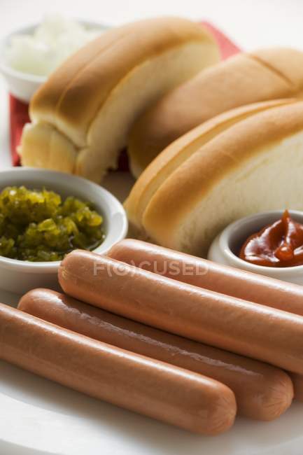 Ingrédients pour hot-dogs — Photo de stock