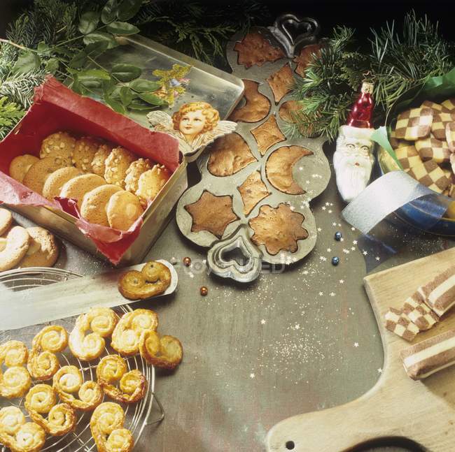 Assorted Christmas baking — Stock Photo