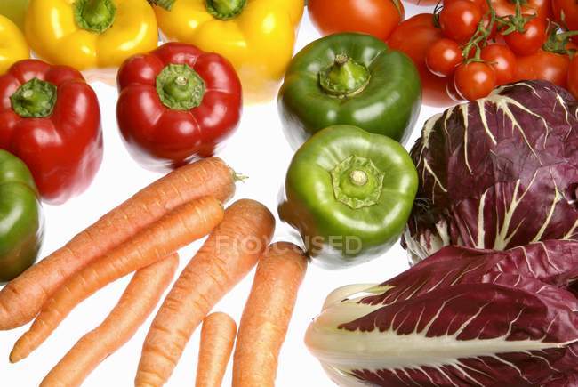 Primo piano vista di verdure fresche crude — Foto stock