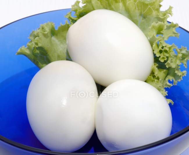 Three hard-boiled eggs — Stock Photo