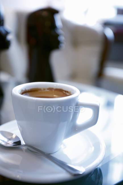 Cup of hot espresso — Stock Photo