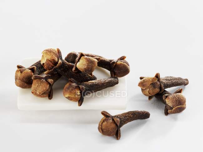 Dried Cloves on white — Stock Photo
