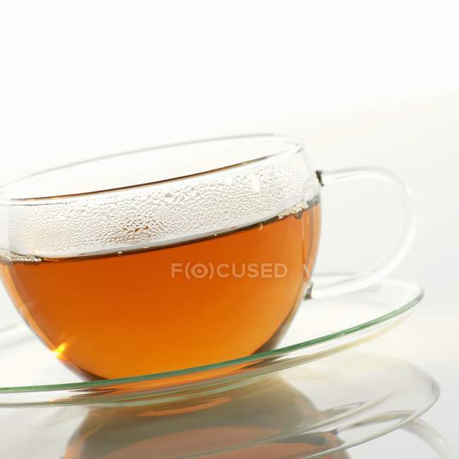Tè in una tazza di vetro — Foto stock