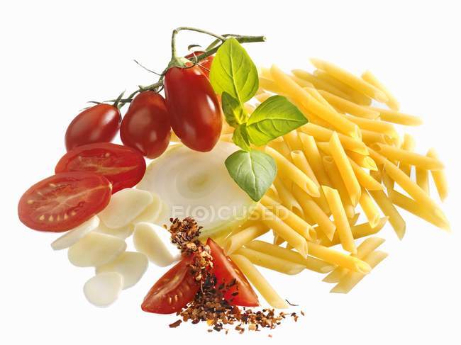 Ingredienti per piatto di pasta — Foto stock