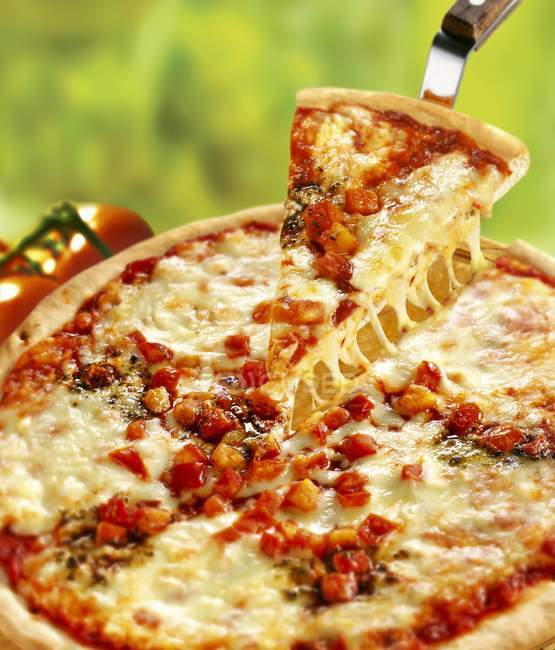 Pizza végétarienne Margherita — Photo de stock