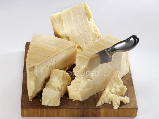 Parmesan with cheese knife — Stock Photo