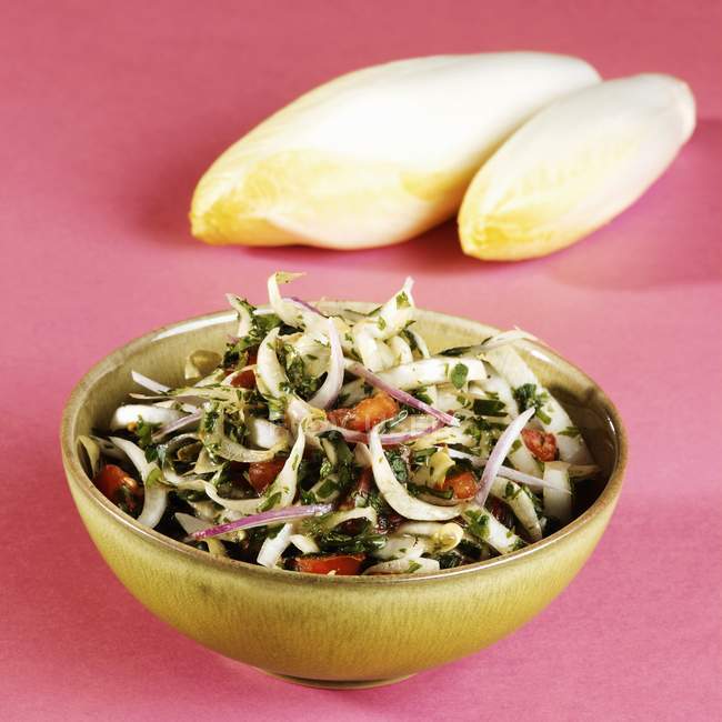 Chicorée-Salat mit Kräutern — Stockfoto