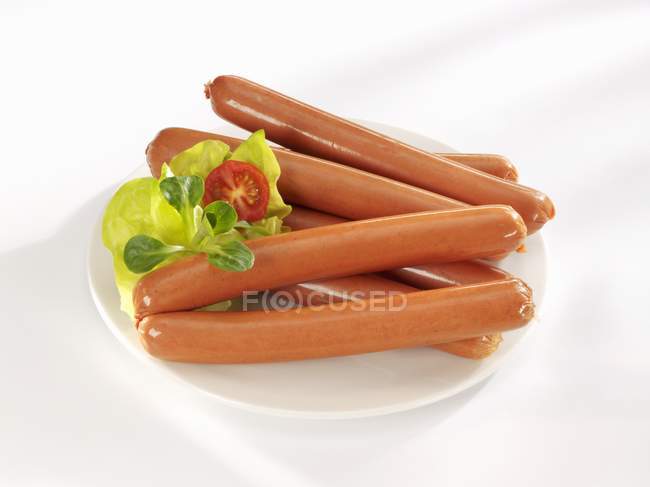 Embutidos de bockwurst crudos - foto de stock
