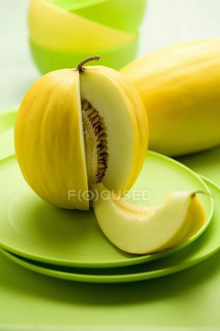 Melone affettato melata — Foto stock
