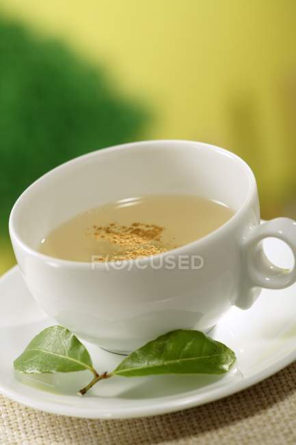 Cup of green tea — Stock Photo