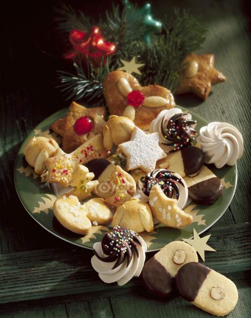 Vários deliciosos biscoitos — Fotografia de Stock