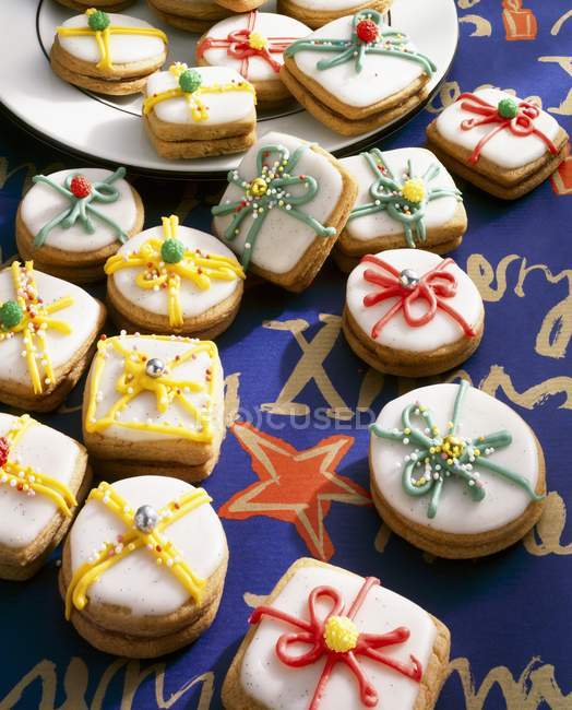 Paquetes de galletas para Navidad - foto de stock