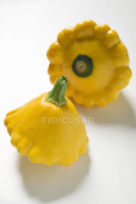 Yellow patty pan squashes — Stock Photo