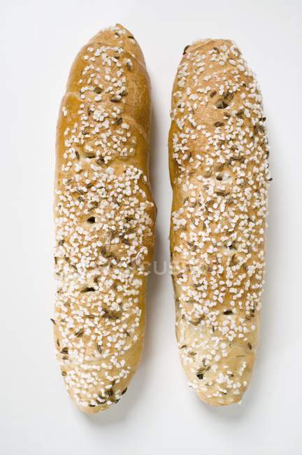 Varas de pretzel salgado com alcaravia — Fotografia de Stock