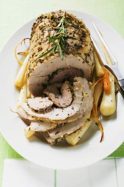 Roast turkey roll — Stock Photo